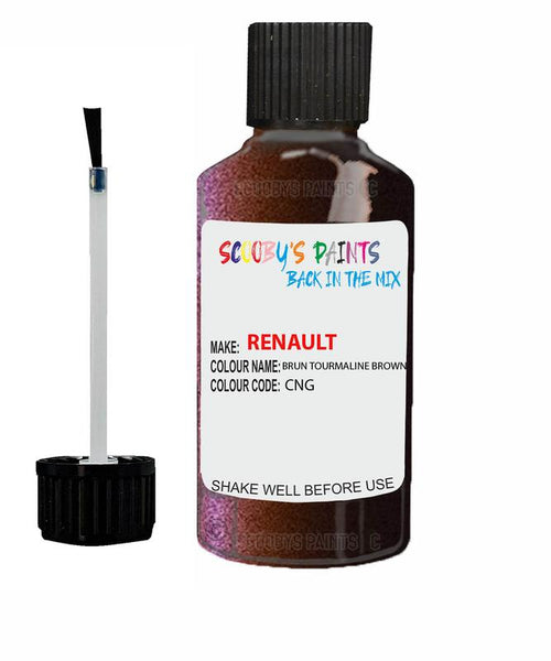 renault clio brun tourmaline brown code cng touch up paint 2012 2013 Scratch Stone Chip Repair 