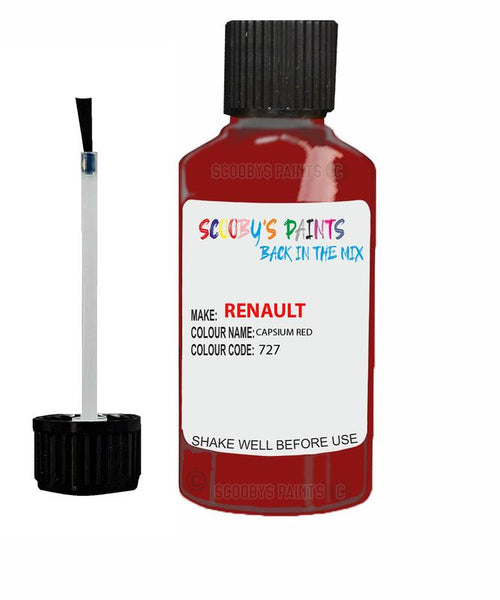 renault kangoo capsium red code 727 touch up paint 1990 2019 Scratch Stone Chip Repair 