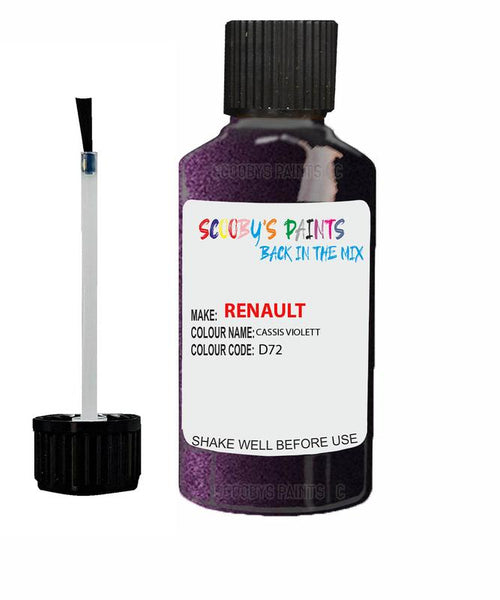 renault clio cassis violett code d72 touch up paint 2004 2007 Scratch Stone Chip Repair 