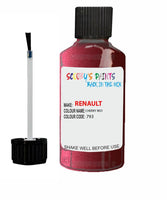 renault megane cherry red code 793 touch up paint 1999 2010 Scratch Stone Chip Repair 