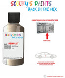 renault koleos beige dune code location sticker hnp touch up paint 2012 2019