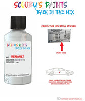 renault laguna blanc white code location sticker qnc touch up paint 2010 2019