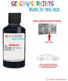 renault laguna bleu nuit blue code location sticker 455 touch up paint 1990 2000