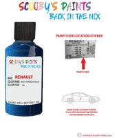 renault laguna bleu onado blue code location sticker j49 touch up paint 2005 2007