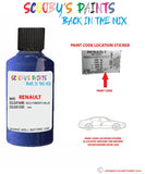 renault kangoo bleu vibrato blue code location sticker d45 touch up paint 2000 2015