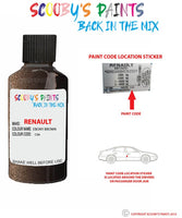 renault koleos ebony brown code location sticker cxa touch up paint 2012 2016
