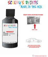 renault fluence eclipse black code location sticker b66 touch up paint 2000 2015