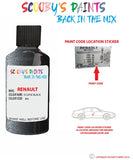 renault scenic eclipse black code location sticker b66 touch up paint 2000 2015