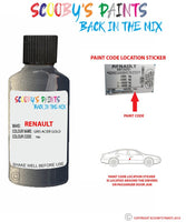 renault scenic gris acier gold code location sticker 786 touch up paint 2001 2019