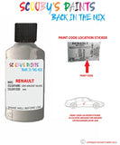 renault koleos gris argent silver code location sticker knx touch up paint 2013 2019