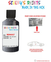 renault kadjar gris lava grey code location sticker wxa touch up paint 2010 2016