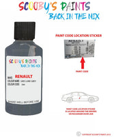 renault clio gris lune grey code location sticker d60 touch up paint 2003 2004