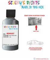 renault koleos gris songe grey code location sticker kxb touch up paint 2008 2012