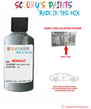renault koleos gris songe grey code location sticker kxb touch up paint 2008 2012