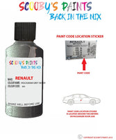 renault laguna hologram grey silver code location sticker 603 touch up paint 1999 2009