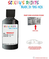 renault latitude mars grey code location sticker wxc touch up paint 2011 2015