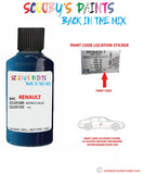 renault megane monaco blue code location sticker 432 z63 463 touch up paint 1993 2015