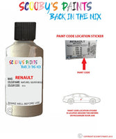 renault modus naturel silver beige code location sticker d12 touch up paint 2003 2006