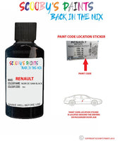 renault megane noir de siam black code location sticker f61 touch up paint 2005 2005