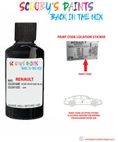 renault megane noir profond black code location sticker gna touch up paint 2005 2019