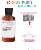 renault koleos red maple code location sticker nxc touch up paint 2011 2014