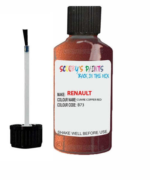 renault kangoo cuivre copper red code b73 touch up paint 2000 2003 Scratch Stone Chip Repair 