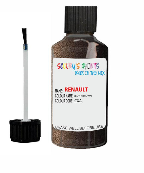 renault koleos ebony brown code cxa touch up paint 2012 2016 Scratch Stone Chip Repair 