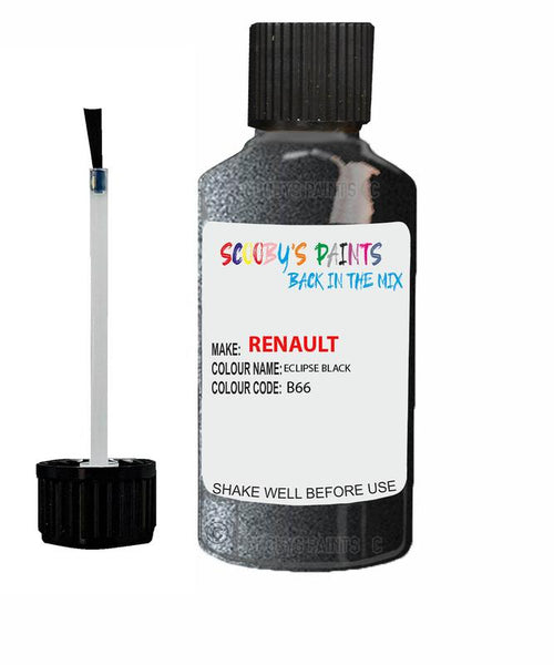 renault scenic eclipse black code b66 touch up paint 2000 2015 Scratch Stone Chip Repair 