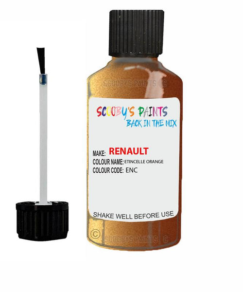 renault clio etincelle orange code enc touch up paint 2006 2015 Scratch Stone Chip Repair 