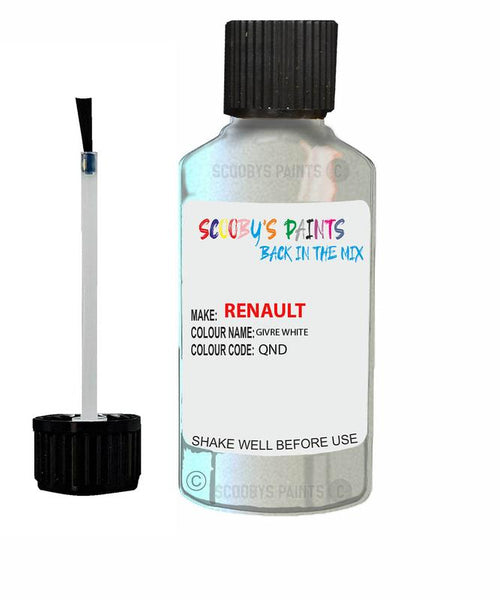 renault clio givre white code qnd touch up paint 2010 2018 Scratch Stone Chip Repair 