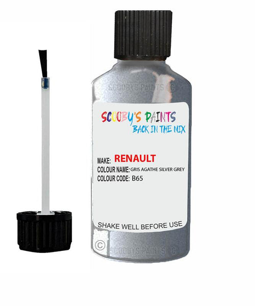 renault clio gris agathe silver grey code b65 touch up paint 2000 2005 Scratch Stone Chip Repair 
