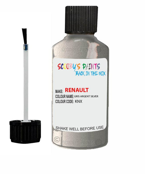 renault kangoo gris argent silver code knx touch up paint 2013 2019 Scratch Stone Chip Repair 