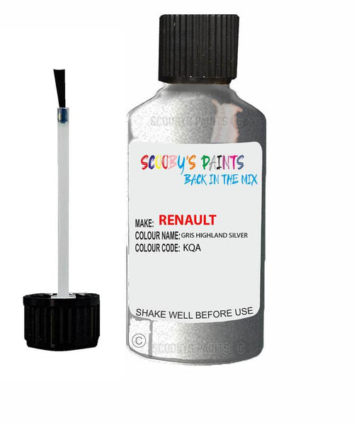 renault koleos gris highland silver code kqa touch up paint 2018 2019 Scratch Stone Chip Repair 