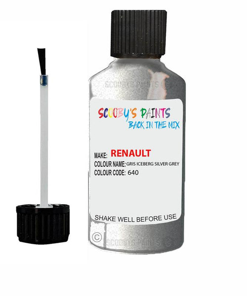 renault laguna gris iceberg silver grey code 640 touch up paint 1990 2011 Scratch Stone Chip Repair 