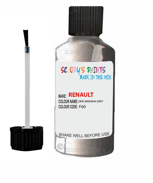 renault clio gris makaha grey code f60 touch up paint 2004 2013 Scratch Stone Chip Repair 