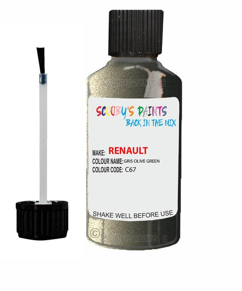 renault modus gris olive green code c67 touch up paint 2004 2011 Scratch Stone Chip Repair 