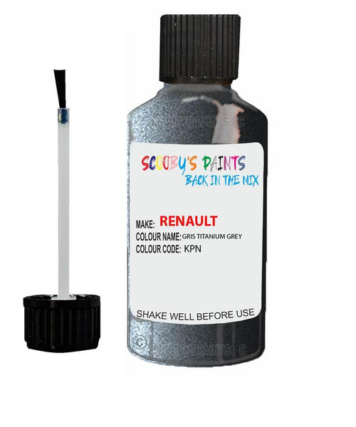 renault scenic gris titanium grey code kpn touch up paint 2014 2019 Scratch Stone Chip Repair 