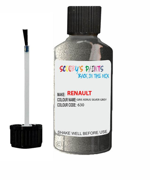 renault megane gris xerus silver grey code 630 touch up paint 1994 2007 Scratch Stone Chip Repair 