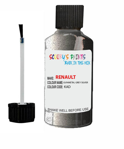 renault koleos gunmetal grey silver code kad touch up paint 2013 2020 Scratch Stone Chip Repair 