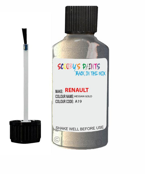 renault clio hessian gold code a19 touch up paint 2001 2010 Scratch Stone Chip Repair 
