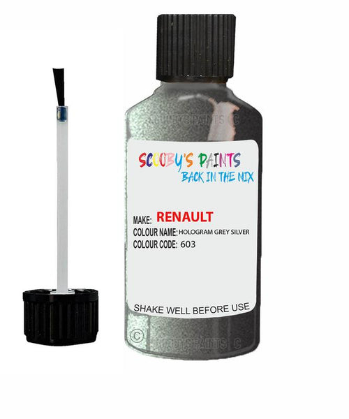 renault laguna hologram grey silver code 603 touch up paint 1999 2009 Scratch Stone Chip Repair 