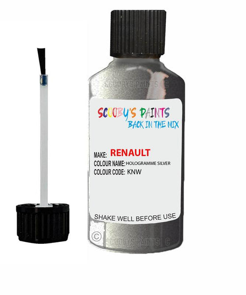 renault clio hologramme silver code knw touch up paint 2011 2012 Scratch Stone Chip Repair 