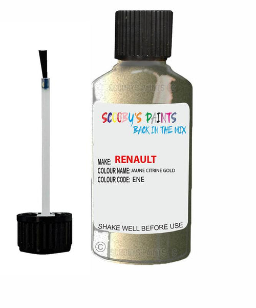 renault megane jaune citrine gold code eng touch up paint 2007 2017 Scratch Stone Chip Repair 