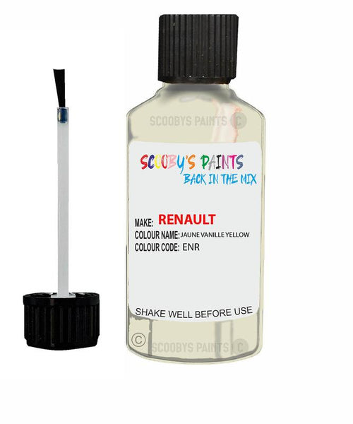 renault clio jaune vanille yellow code enr touch up paint 2009 2013 Scratch Stone Chip Repair 