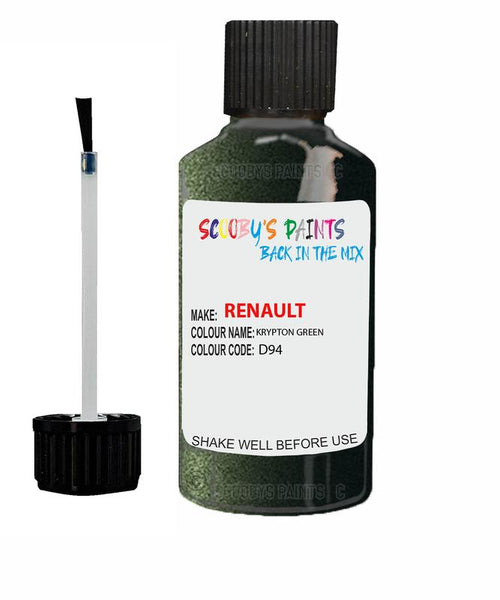 renault master krypton green code d94 touch up paint 2001 2003 Scratch Stone Chip Repair 
