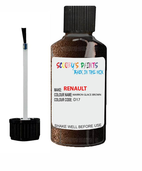 renault megane marron glace brown code d17 touch up paint 2005 2020 Scratch Stone Chip Repair 