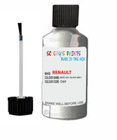 renault scenic mercury silver grey code d69 touch up paint 2004 2020 Scratch Stone Chip Repair 