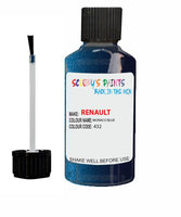 renault megane monaco blue code 432 z63 463 touch up paint 1993 2015 Scratch Stone Chip Repair 