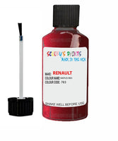 renault clio naples red code 783 touch up paint 1993 2016 Scratch Stone Chip Repair 