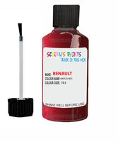 renault laguna naples red code 783 touch up paint 1993 2016 Scratch Stone Chip Repair 